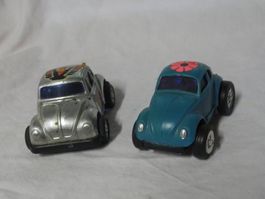 KONVOLUT:  2 X  VW KÄFER  COCCINELLE   MADE IN HONG KONG GUT