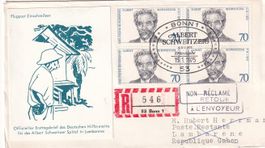 R-FDC Albert Schweitzer, gelaufen nach Lambarene, Gabun 1975
