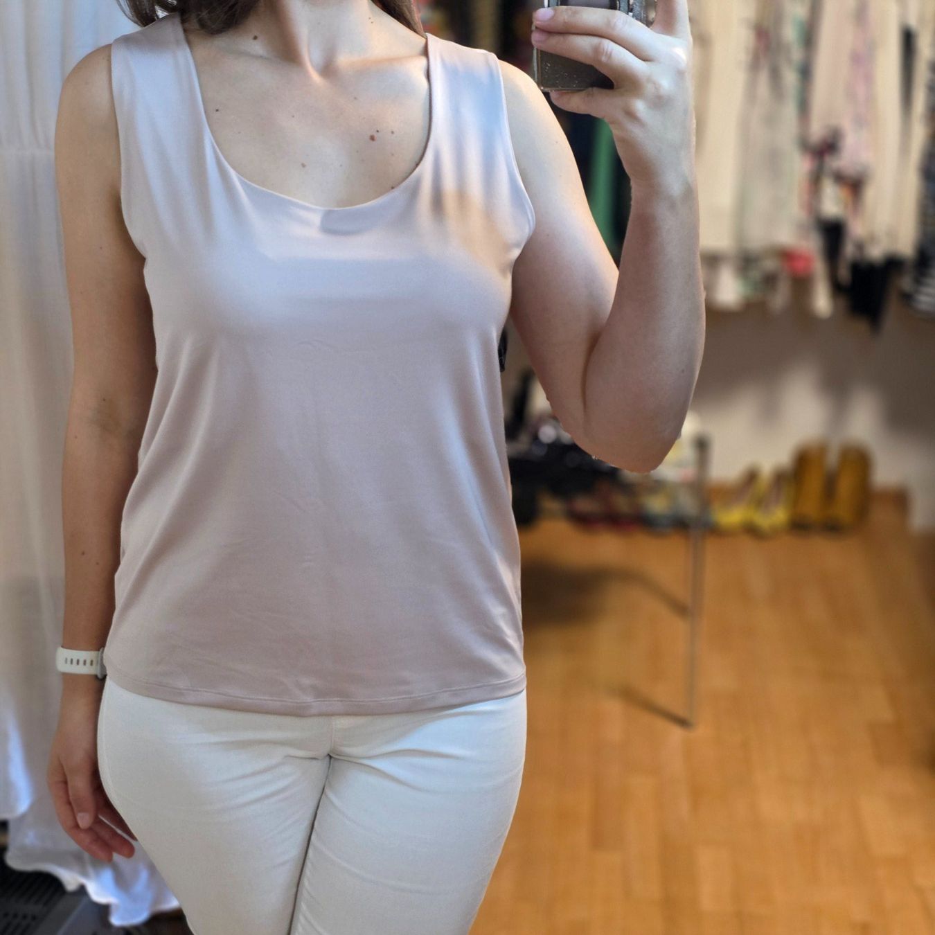 Top: 💕 Puderrosa Basic Top Damen 40/L Ärmellos – Usato da Wald ZH venduto da CapLux 4