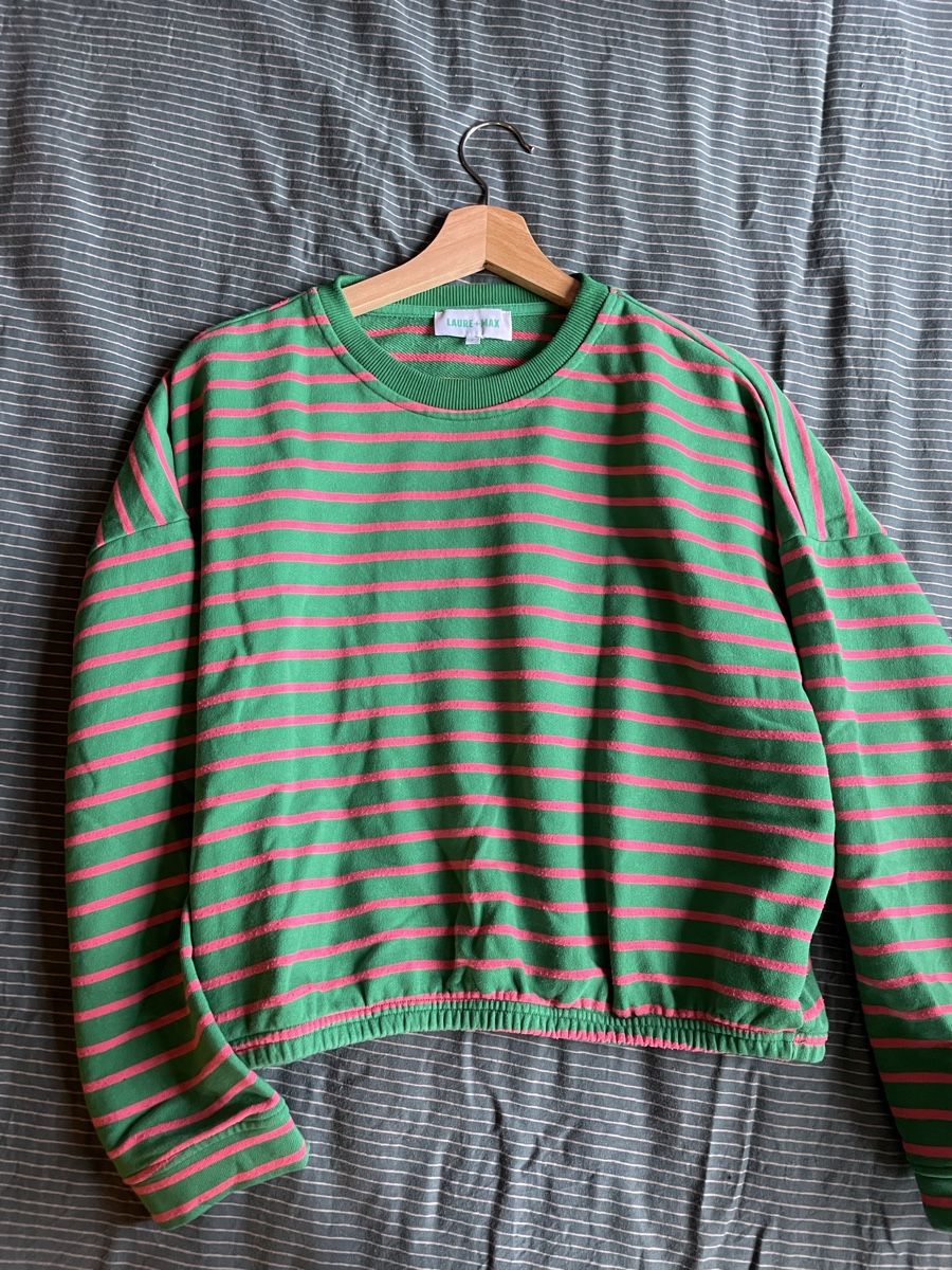 Maglioni & Felpe: LAURE+MAX Pullover gestreift Gruen/Pink L – Usato da Wabern venduto da soma.83 1