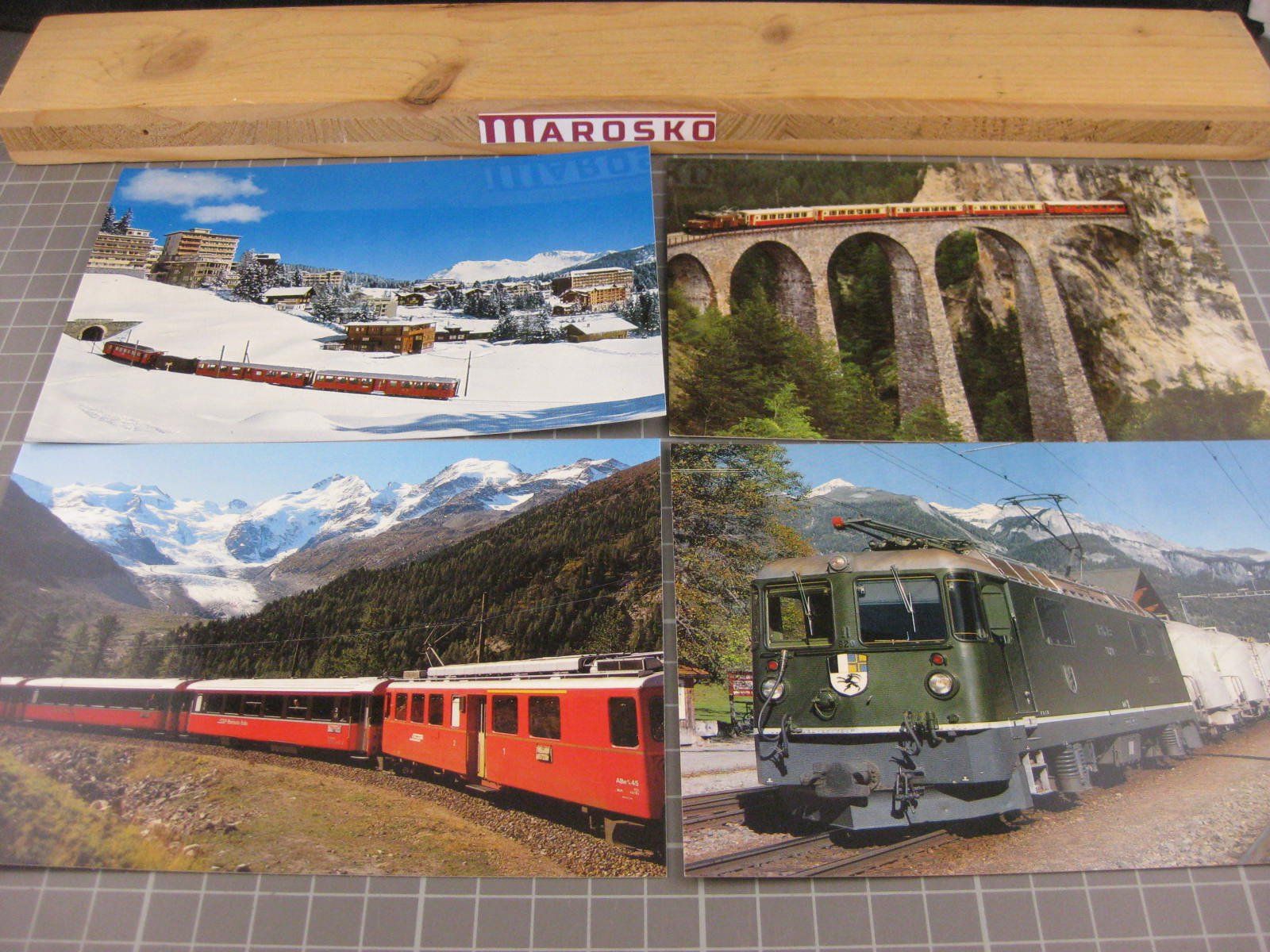 Ansichtskarten: AK-Set Rhätische Bahn RhB – Gebraucht aus Malters von Marosko