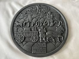 Benninger Wandrelief, Gusseisen, Bauernszene Appenzell