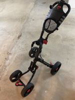 Lot 3 articles:chariot de golf+sac de trsp+golfball retriver