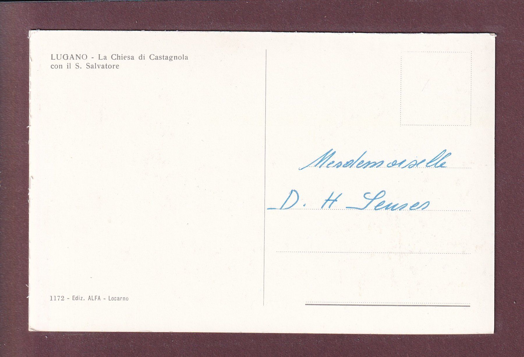 Cartes postales: Chiesa di CASTAGNOLA - Auto – D'occasion à Pully par nicecards 1