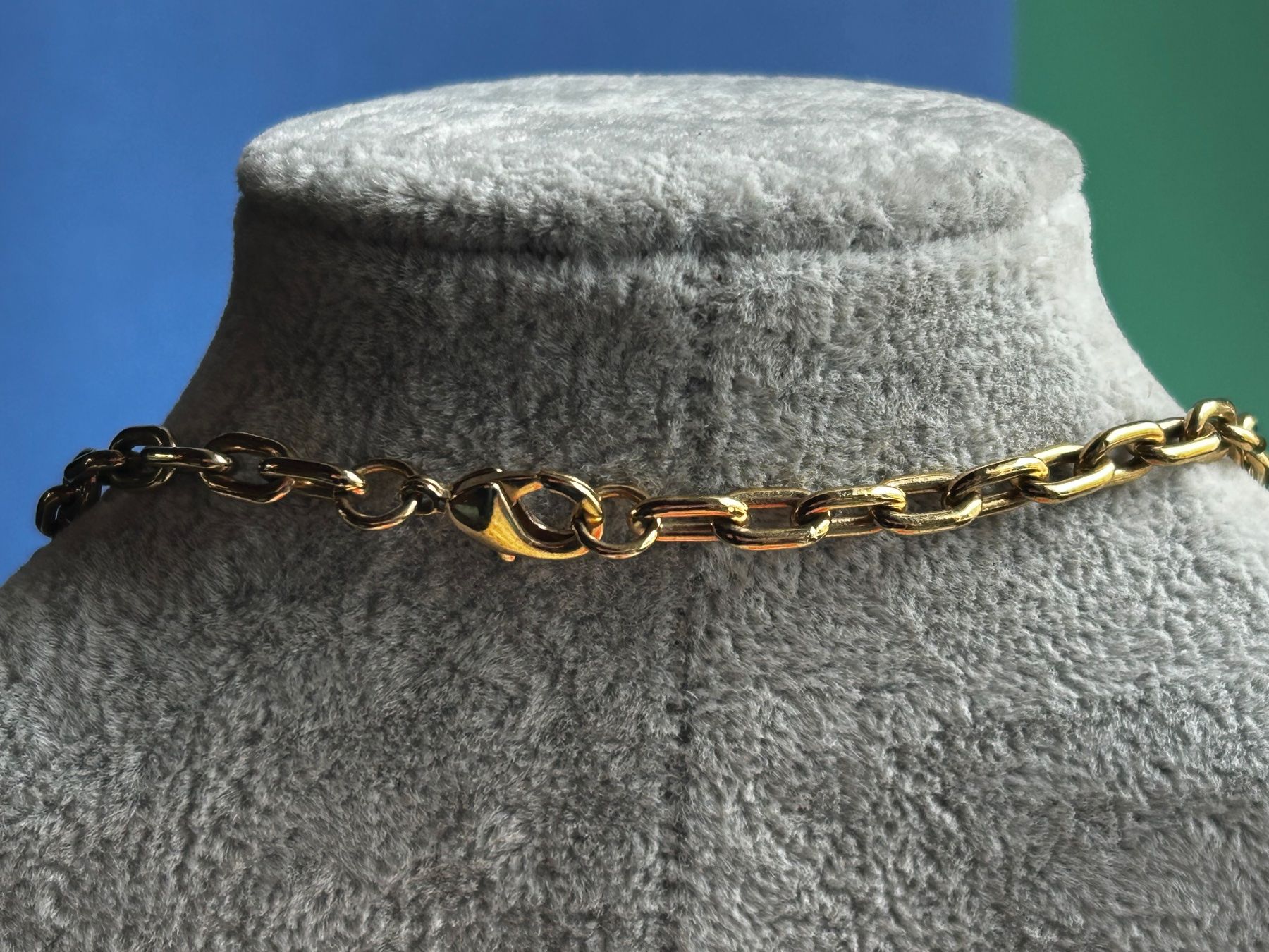 Catenine: Goldfarbene Kette, Gliederkette  38cm – Usato da Dittingen venduto da Bijoubelle 4