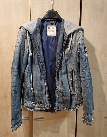 Jeansjacke Gr. M mit Kapuze