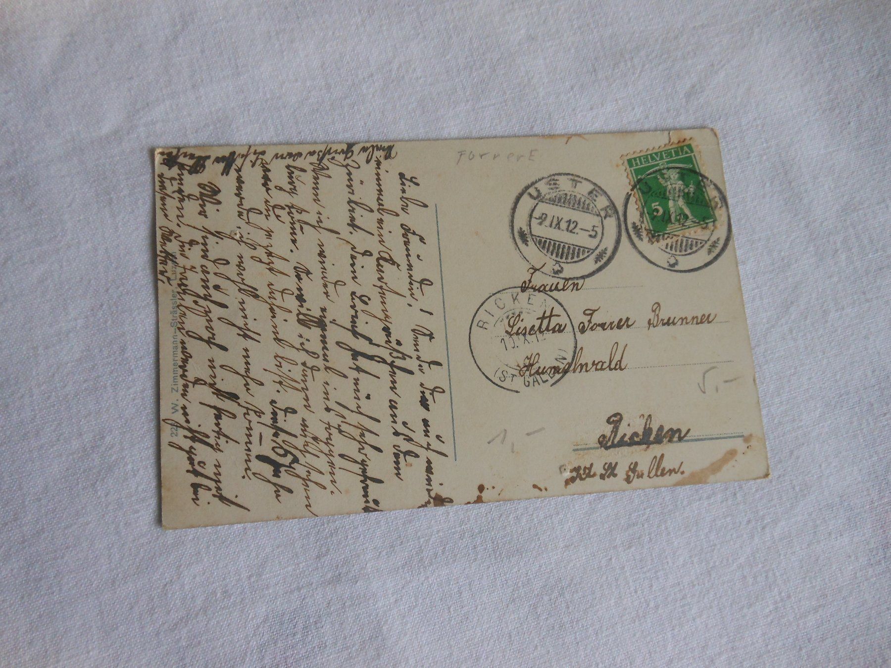 Cartoline postali: Ansichtskarte – Usato da Stäfa venduto da Espressa 1