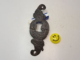 1 schöne antike Tür Rosette, Schmiedeisen (LOT1394#TBS1)