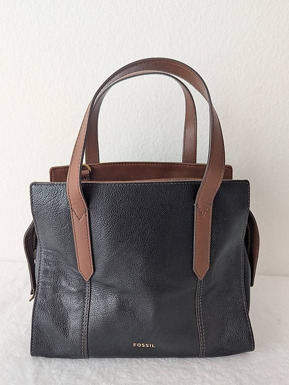 Borse da donna: Handtasche Fossil, Echtleder, Schwarz/Braun – Usato da Zürich venduto da est_q7sj 1