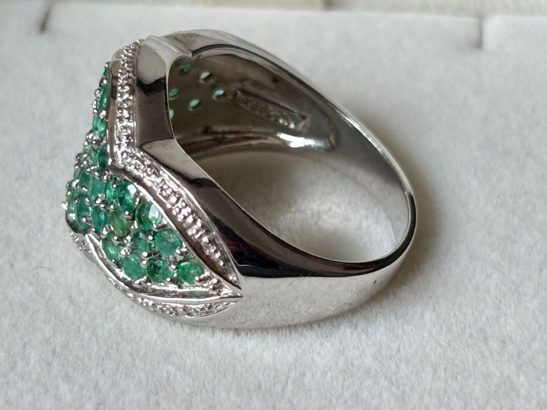 Bagues: Smaragd Ring, Silber 925, Gr. 60 – Neuf (Voir description) à Brugg AG par lau_9rvy 2