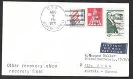 USA Sonderbrief Apollo 15 Recovery Ship USS Austin 7.8.1971