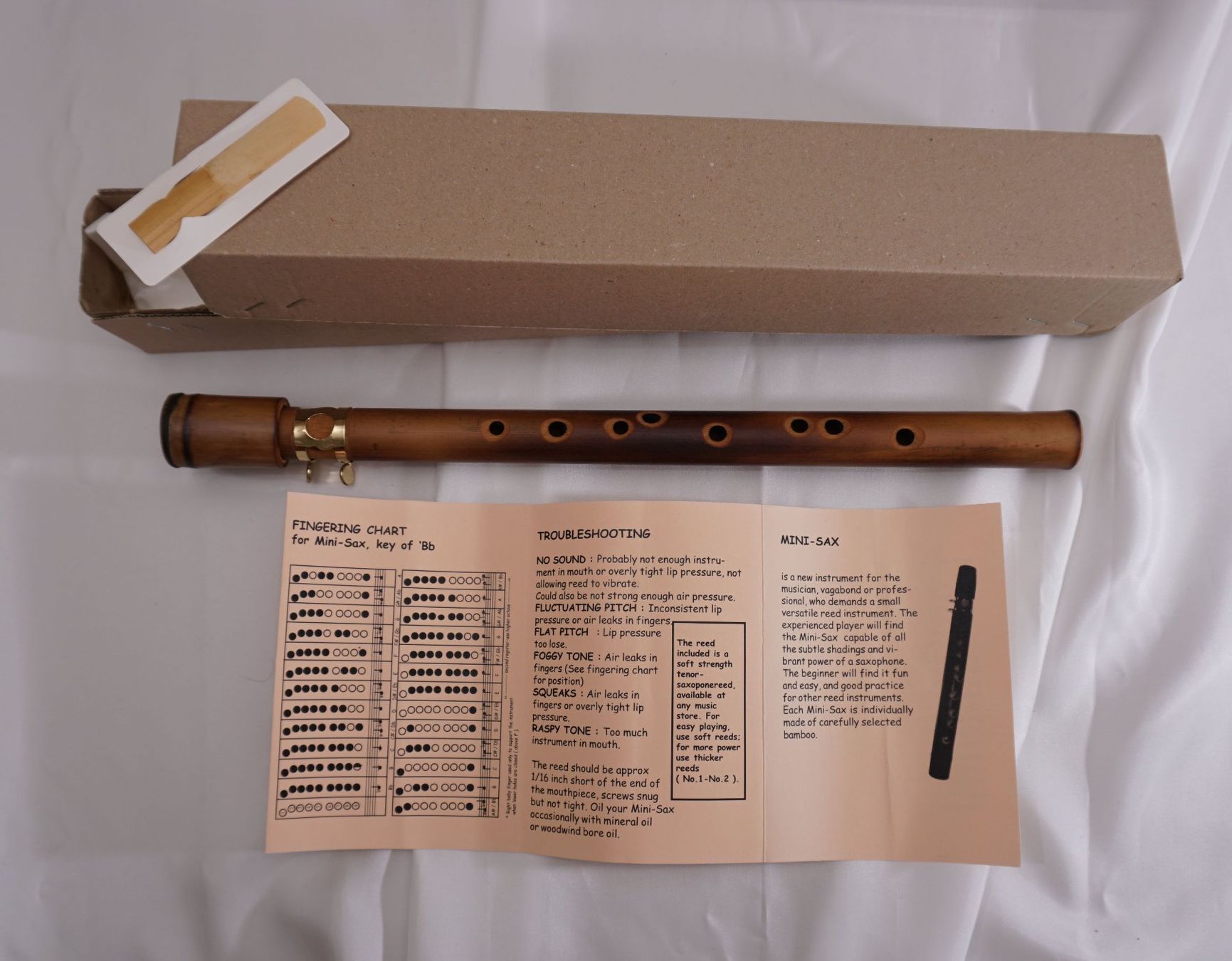 Strumenti musicali: Mini Saxophon aus Bambus – Nuovo (secondo la descrizione) da St. Gallen venduto da Acer0110 6
