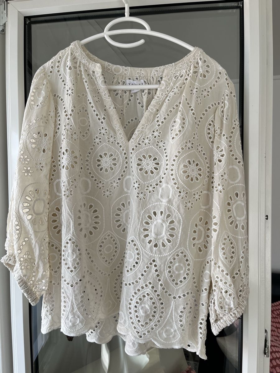 Camicette: Velvet Spitzen Bluse mit Top – Nuovo (secondo la descrizione) da Kerns venduto da osco01 1