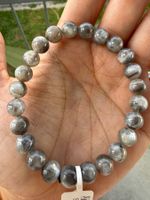 Hochwertiges Grau Mondstein Stretch Armband -8mm Perlen