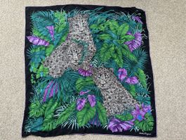 Salvatore Ferragamo Seidenschal Leoparden