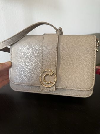 Umhängetasche Coccinelle Leder beige Damen