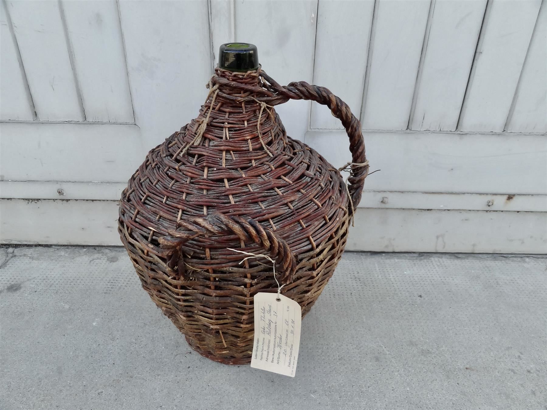 Bottiglie: alte grosse Korbflasche 20 Liter – Usato da Kerzers venduto da Flaschenposten 1