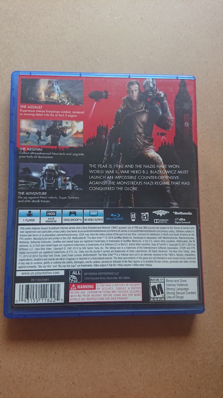 Jeux: Wolfenstein The New Order PS4  – D'occasion à Chur par FreakofRarity 1