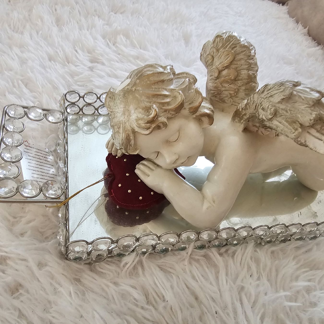 Figurines: engel auf kristsll teller – D'occasion à wolfhalden par 46464646 3