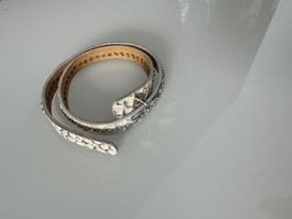 Marc cain ARMBAND LEDER Reptilienlook  Schmal elegant 38cm