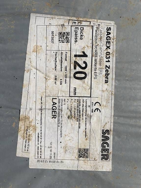 Servierplatten: Fassaden Dämmplatten EPS Sagex – Neu und originalverpackt aus Sisseln AG von kau_jq9l
