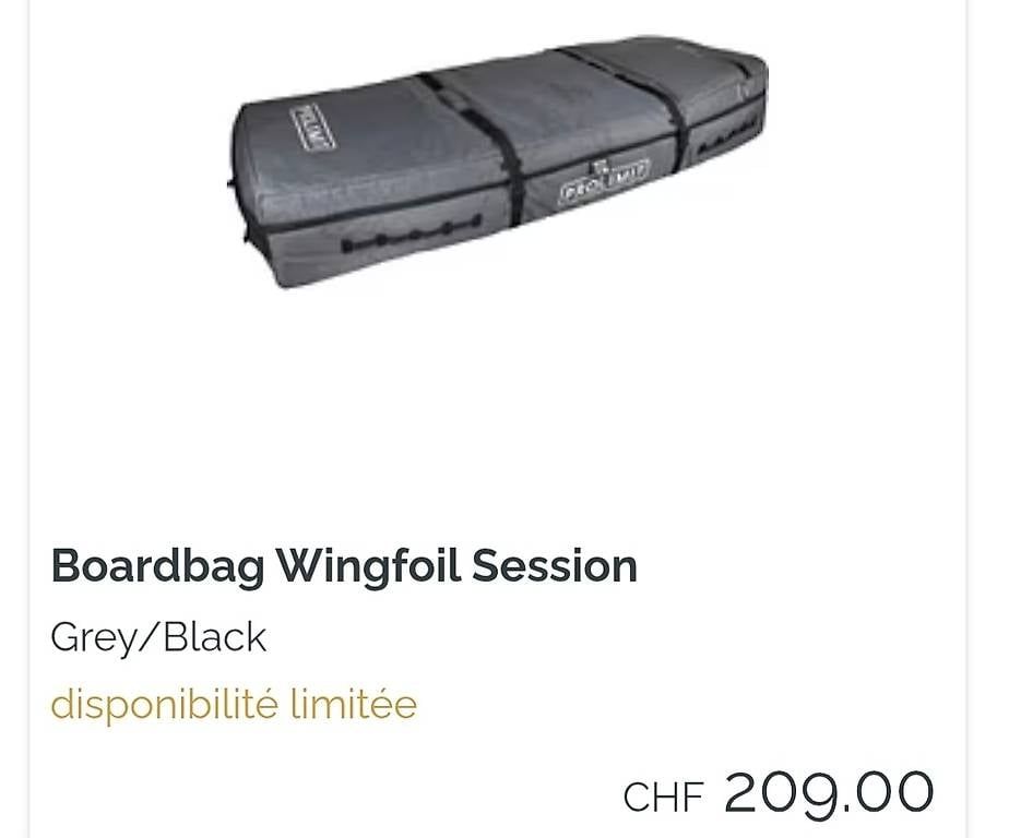 Taschen: Pro Limit Session boardbag Wingfoil 150x70 occasion – Gebraucht aus Lausanne von Wollebw
