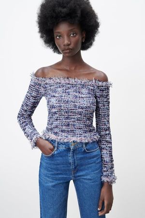 ZARA Tweed/Bouclé Pullover (EUR M)