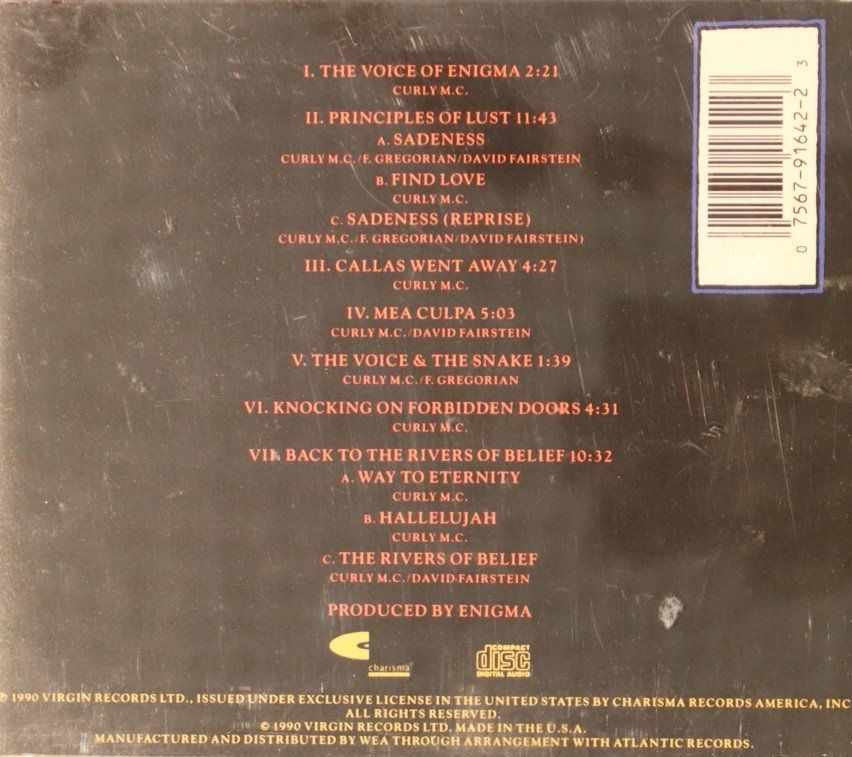 CD: Enigma – MCMXC A.D. – Usato da Luzern venduto da CONTENTI 2