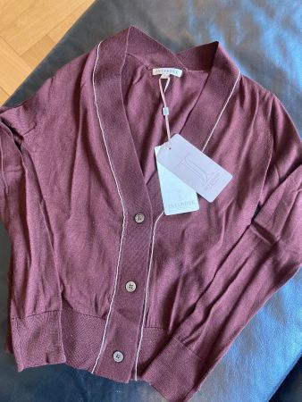 TRAUMHAFTE STRICKJACKE INTERDEE, GR.S, BORDEAUX, NEU, NP 249