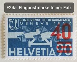 4202B) F24a, Flugpostmarke hellrot feiner fälzchen Kt. 75.-