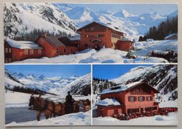 Hotel-Rest. Roseggletscher mit Sellagruppe