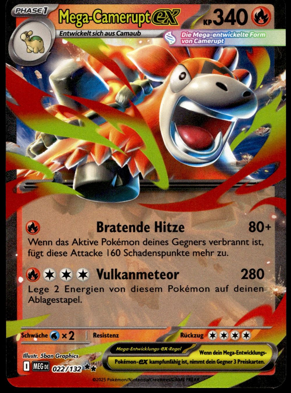 Pokémon Carte collezionabili: Mega-Camerupt EX #22 Me01 Mega Evolution Double Rare Holo – Nuovo (secondo la descrizione) da Uster venduto da Madame_Cards