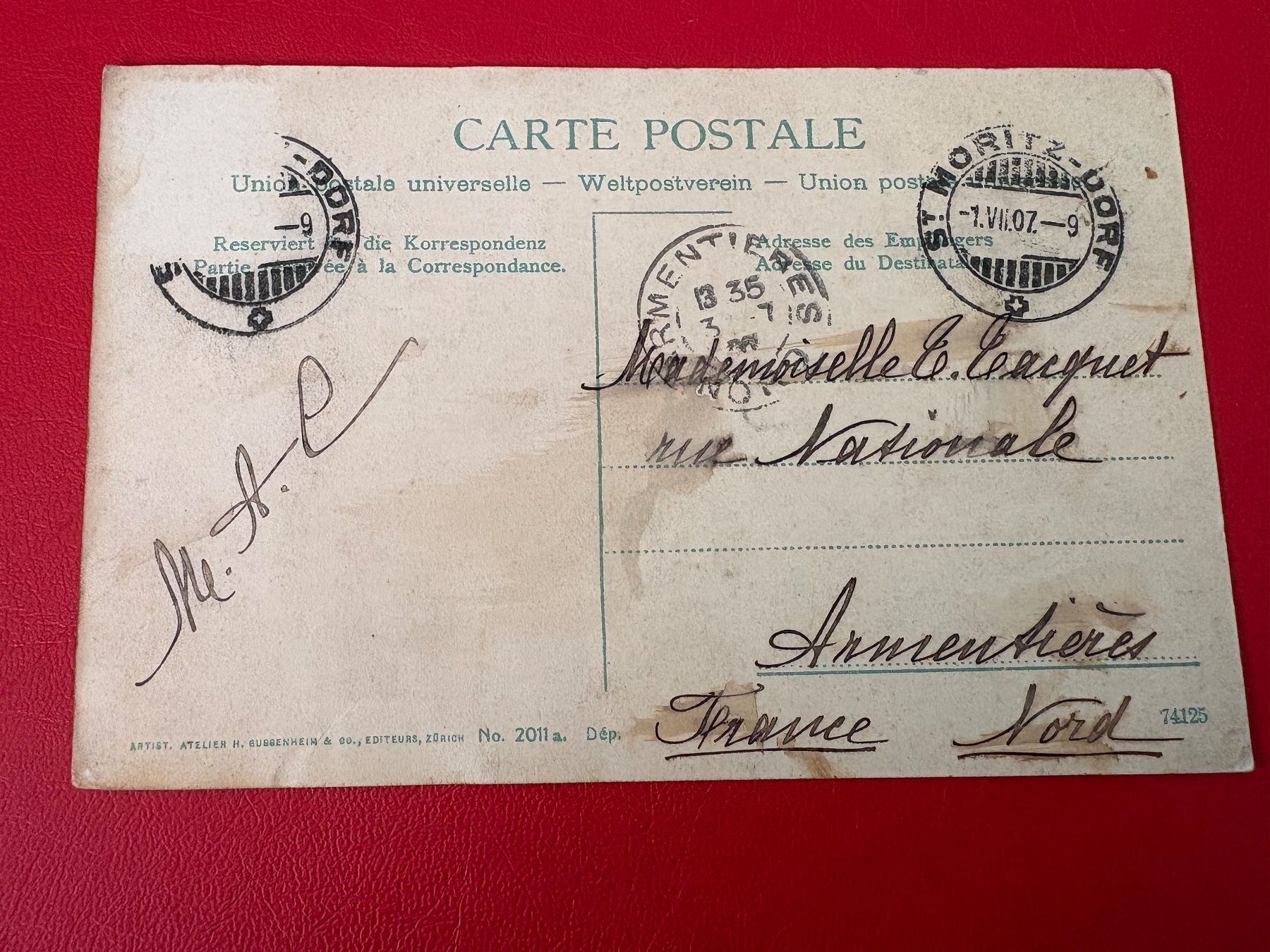 Cartoline postali: 1907 // St. Moritz, Engadin, Hôtel Belvédère – Usato da St-Légier-La Chiésaz venduto da Theo005 1