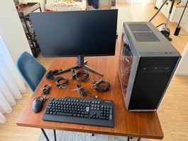 Komplettes PC Set mit AOC 27 Zoll Monitor, Ryzen 5, 16 GBRAM