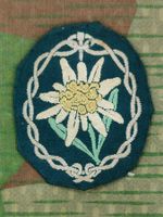  Ärmelabzeichen Wehrmacht, Gebirgsjäger, Edelweiss, gewoben