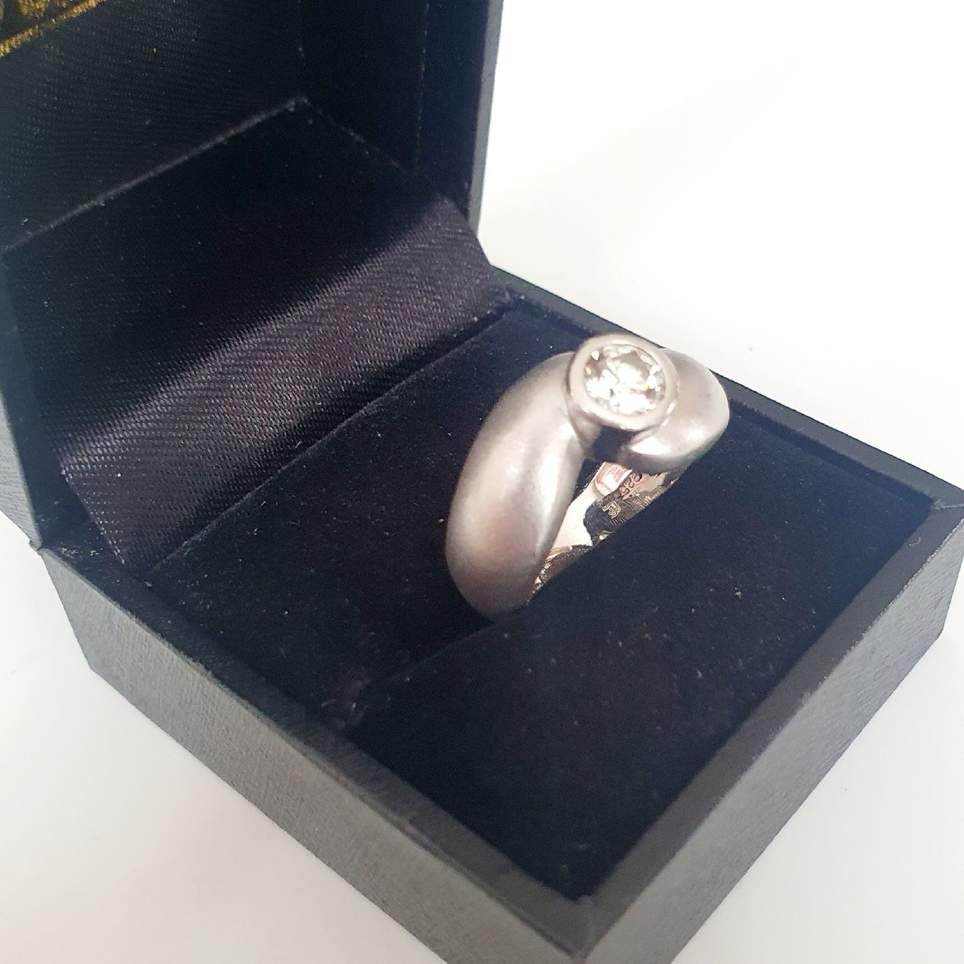 Anelli: Solitär-Spannring ,Ring Silber 925 mit Stein Gr.17,6 mm – Usato da Kreuzlingen venduto da Wunderkiste123 3