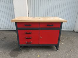 Werkbank / Arbeitstisch für Garage & Werkstatt – 5 Schublade