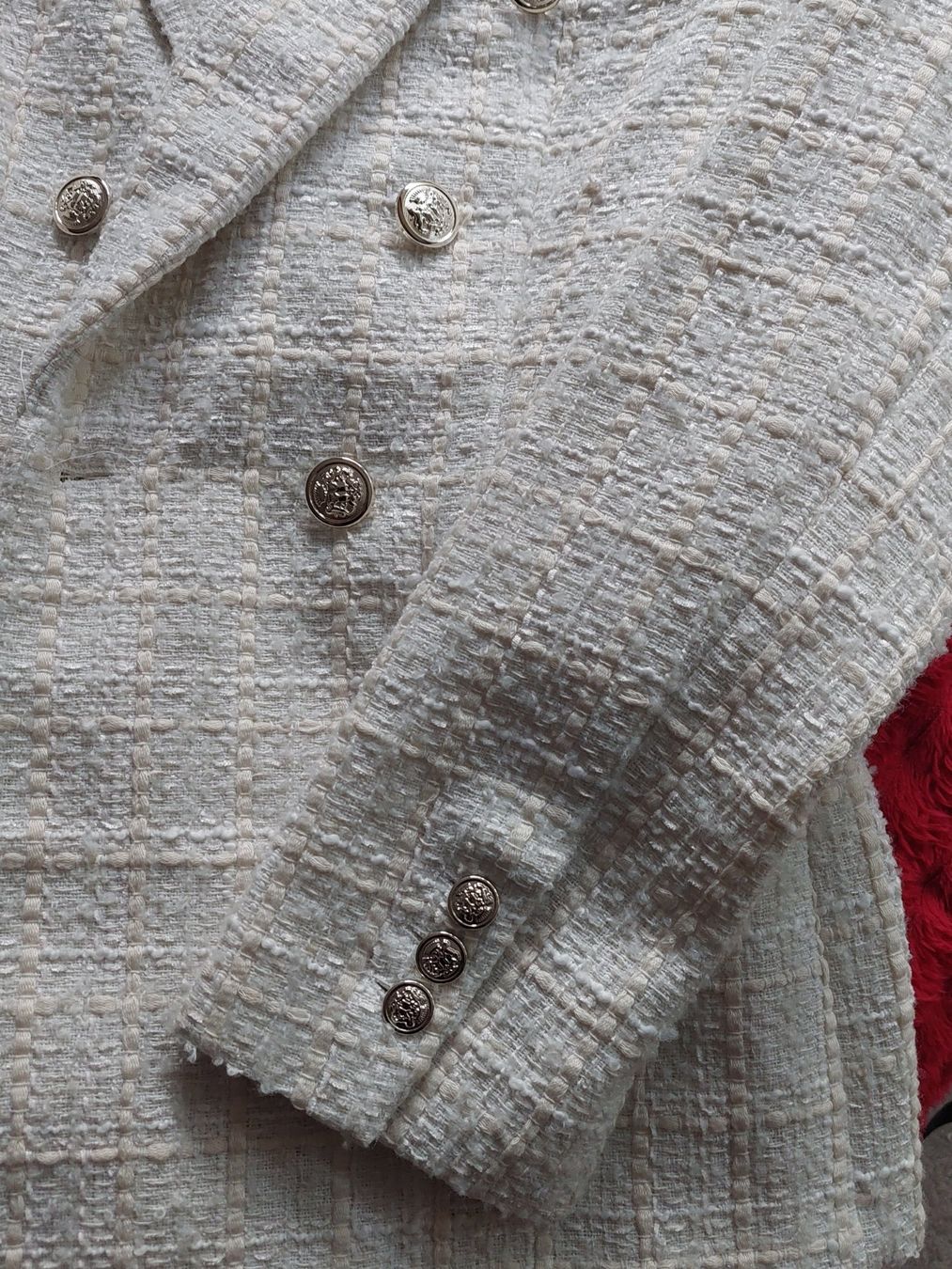 Zebra Giacche: Blazer / Jacke weiss mit Silberknöpfen – Usato da Wynau venduto da Meysi 1