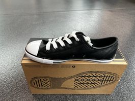 CONVERSE ALL STAR  BLACK  LEDER      Gr. 37 / 23cm