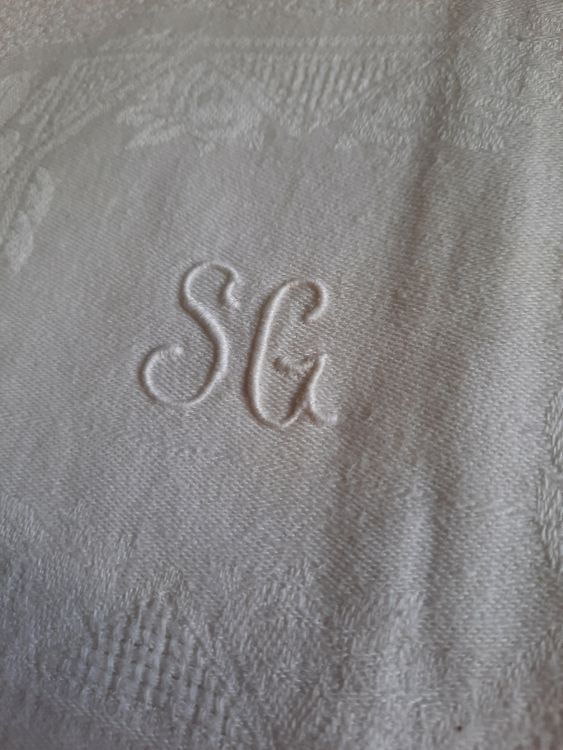 Lot De 6 Serviettes De Table Anciennes Avec Monogramme - Linge Français Vintage