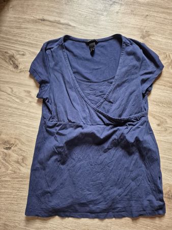 Umstands- und Stillshirt H&M Mama blau Grösse L
