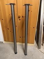 2 Chromstahl Füsse für Bar Höhe 110cm Durchmesser 9.5cm