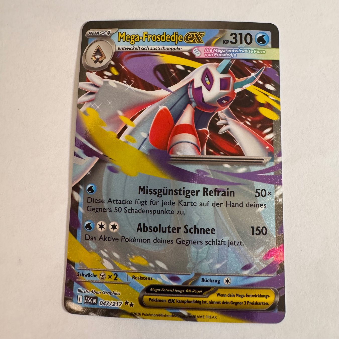 Pokémon Carte collezionabili: Pokémon ASC - Mega Froslass Ex 47 / 217 - DE – Nuovo (secondo la descrizione) da Staad SG venduto da miaCards