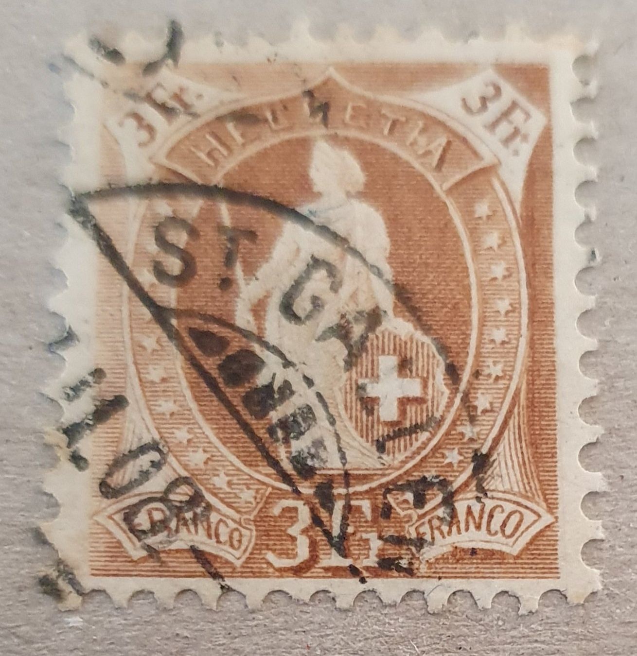 Tutti i francobolli: Stehende Helvetia 100B  Kat. 140.00.- – Usato da Balgach venduto da SIMEON27