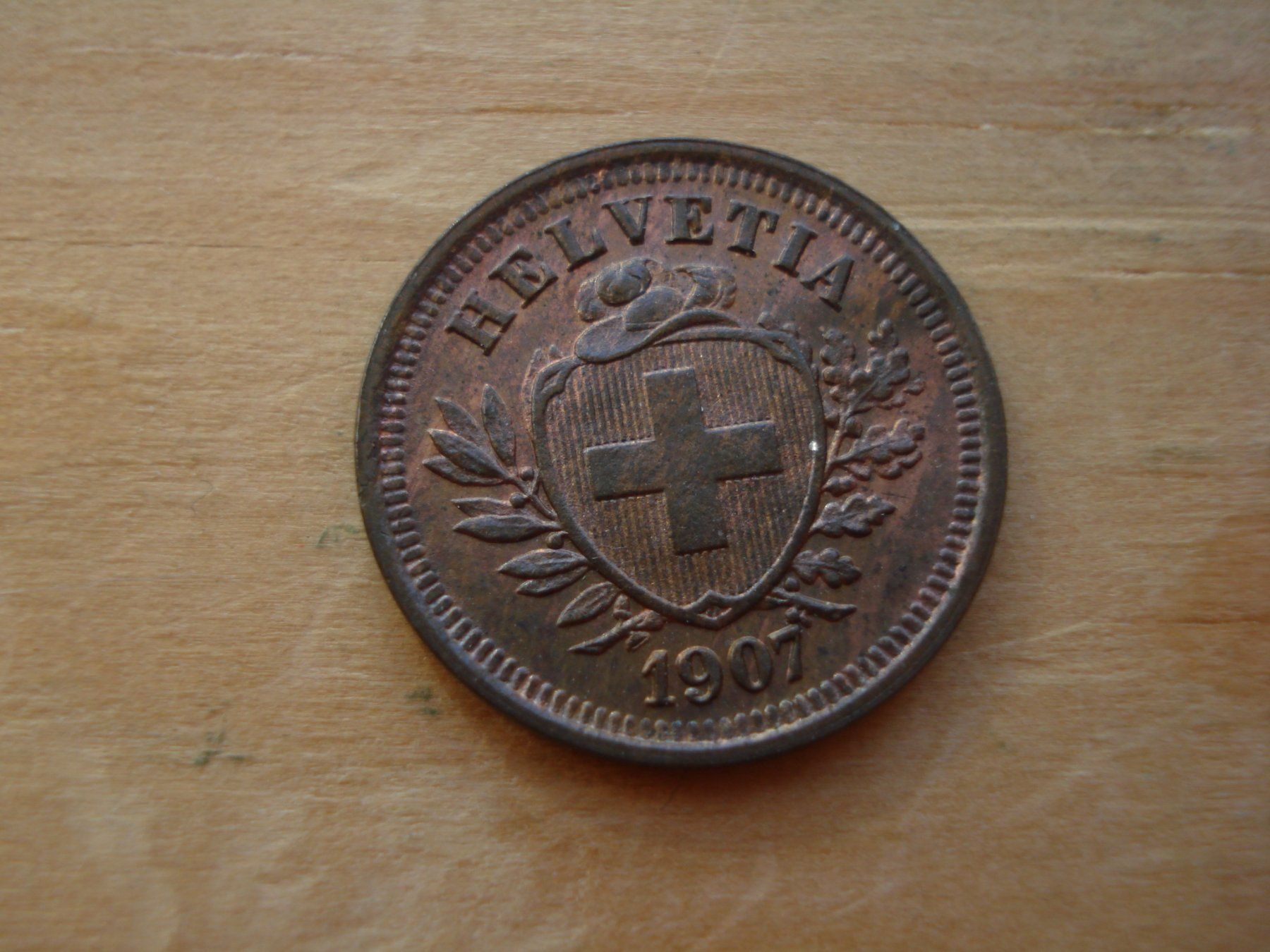 Alle Münzen: (Z2) 1 Rappen 1907 UNZ – Gebraucht aus Erlach von Net-Coins