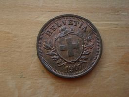 (Z2) 1 Rappen 1907 UNZ