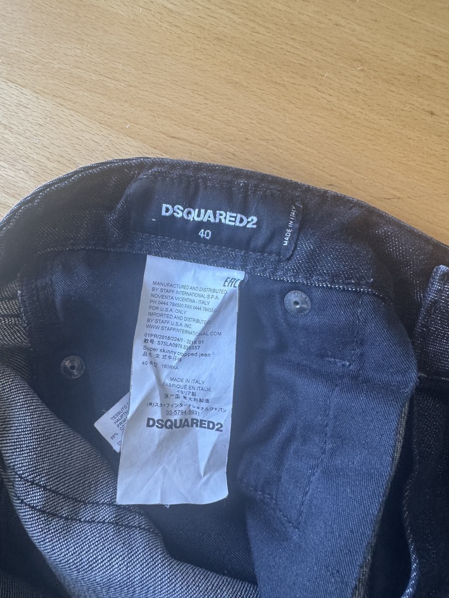 Dsquared2 Pantaloni: Jeans Dsquared2 noir délavé, taille 40 - Style Unique!  – Usato da Bern venduto da Picatcho 5