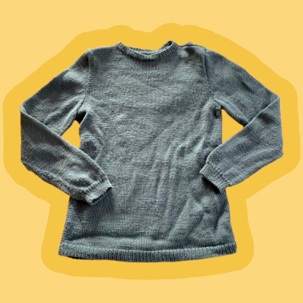 Maglioni & Felpe: Grauer Strickpullover, Grösse M – Usato da Bözen venduto da Colibri2001