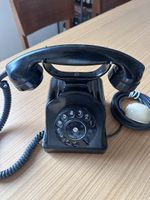 Telefono vintage a disco nero anni 50 buone condizioni