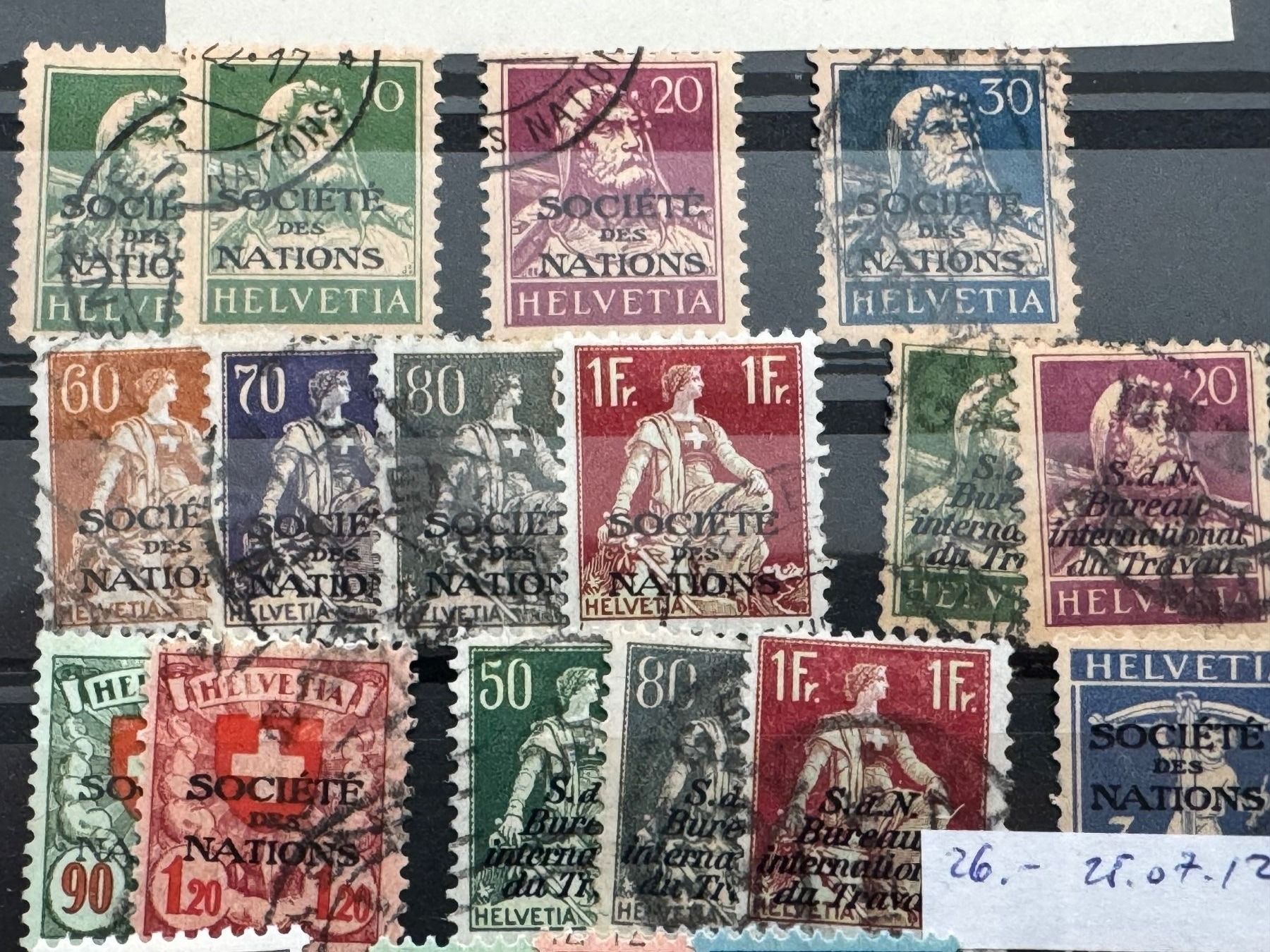 Tutti i francobolli: 1924 diverse Dienstmarken, gestempelt – Usato da Küssnacht am Rigi venduto da POSTOMASTER 1